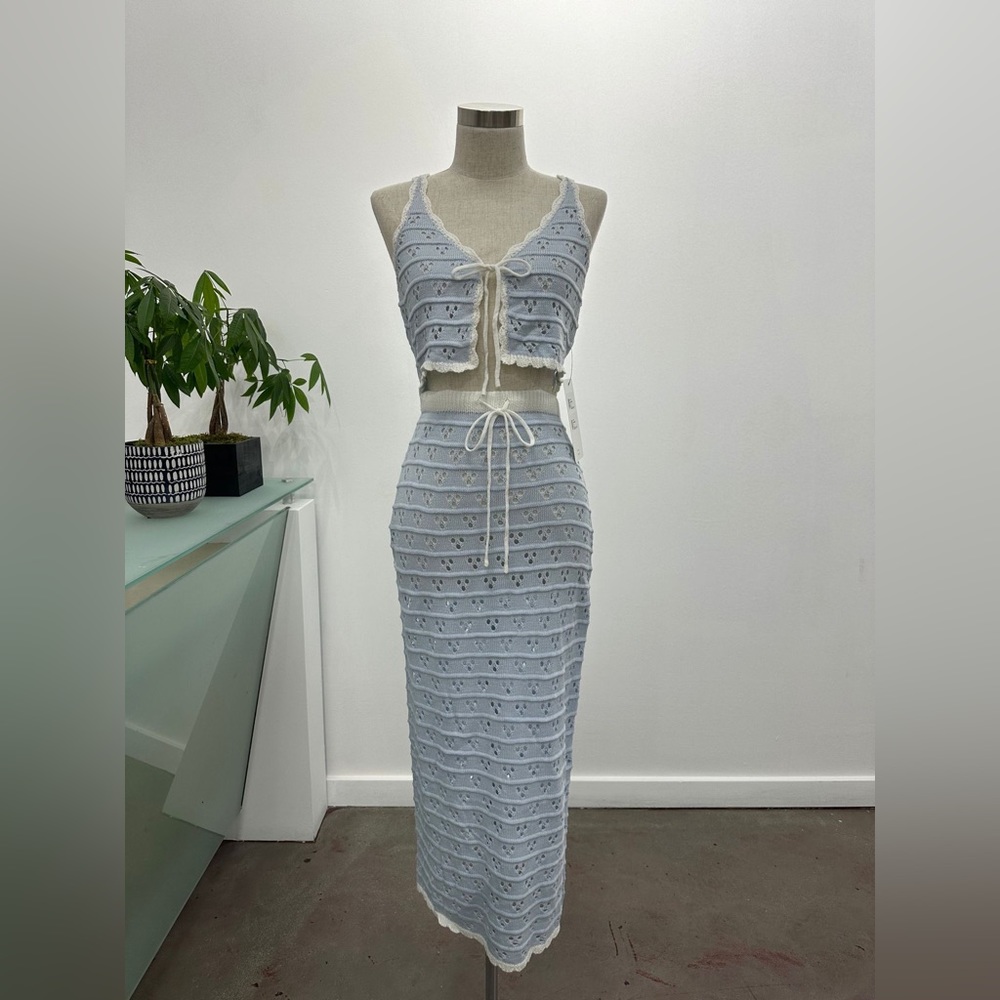Honey mango two piece crotchet set